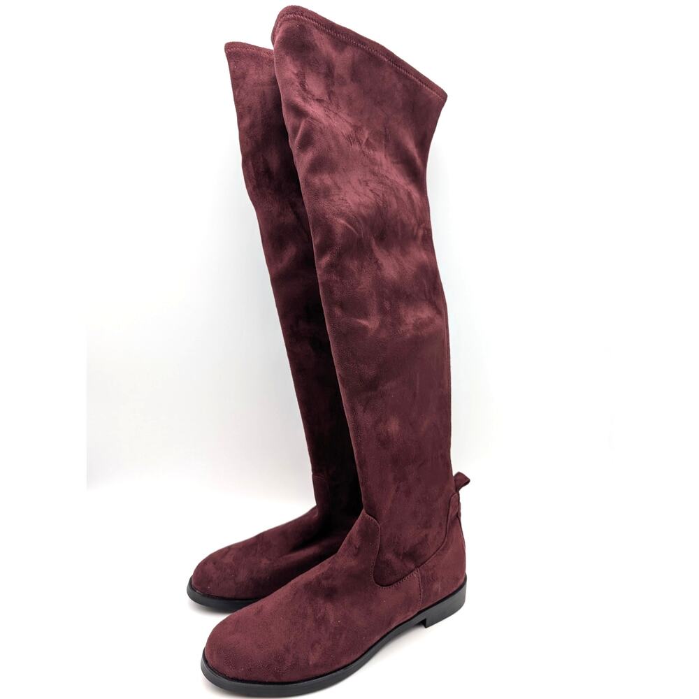 Reaction Kenneth Cole Wanderly Knee High Boots Womens Burgundy Size US8.5 EU39.5